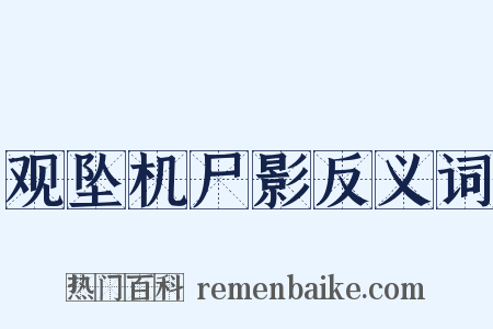 观坠机尸影反义词是什么意思的图片